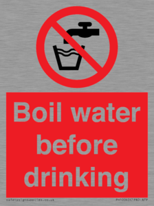Boil water before drinking